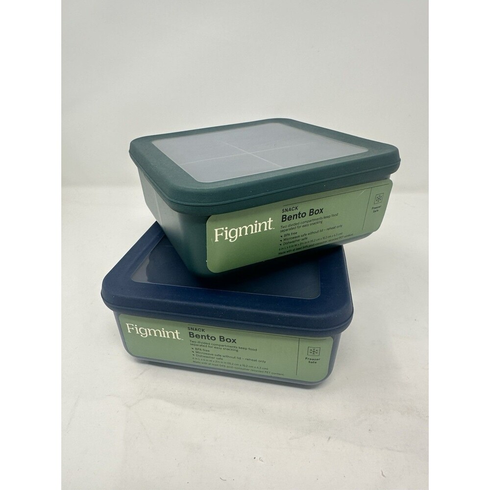 Figmint Snack Bento Box Divided Compartments Keeps Food Separated